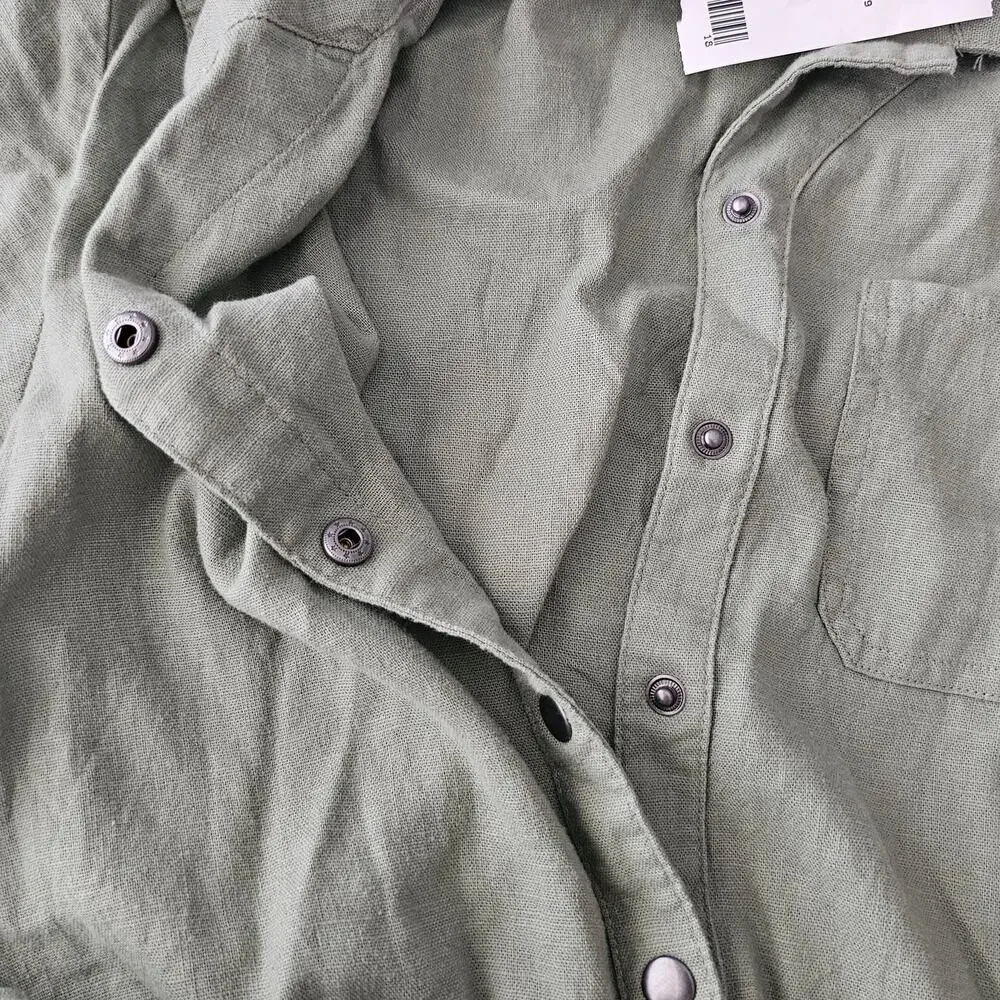 Vanilla Star Snap Front Cap Sleeve Collared Girls Romper, Size M, NWT